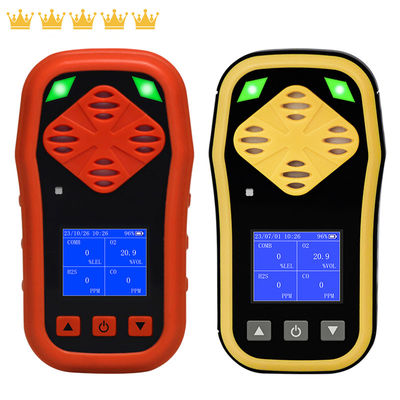 IP67 휴대용 개인 4 가스 모니터 H2S CO O2 LEL 배터리
