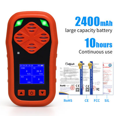 YA-CDX4 개인 가스 탐지기 H2S O2 CO LEL 4 가스 휴대용 가스 스니퍼 누출 탐지기